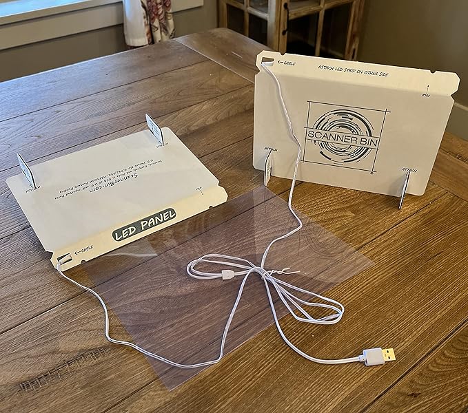 Dual Light Stands for scanning documents, Photos, Products, Albums, textbooks, and Receipts with Balanced Illumination