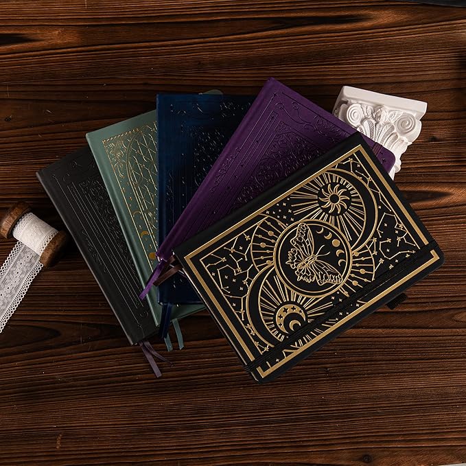 TIEFOSSI Bullet Dotted Journal Notebook, 160gsm 256 Numbered Thick Paper, A5 Hardcover Dotted Grid Diary for Women Men Work Writing, Bullet Journaling, Drawing, 5.8 x 8.3 in