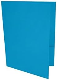 LUXPaper 9" x 12" Presentation Folders | Two Pocket | Pool Blue | 100lb. Cover | 25 Qty