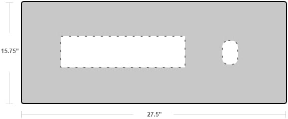 Premium Felt Desk Mat | Large 15.75" x 36" | Multifunctional Desk Pad for Home Office | Light Gray