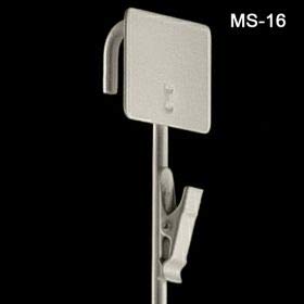 3 Pack Clip Strip Metal Merchandising Retail Display Strips, Off-White Powder Coated Steel, 17" Long with 6 Heavy Duty Clips/Hook Stations, 2.5" Wide x 1.5" High Header, Model: MS-16