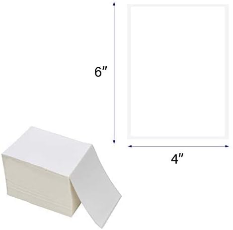 OausTect 4x6 Shipping Label 4000 Fanfold Labels for Rollo, Zebra Direct Thermal Printer, with Perforations