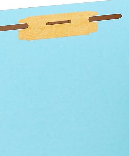 Staples 614424 Pressboard Classification Folders 2/5 Top Tab LTR 1 Div Lt Blue 20/Bx