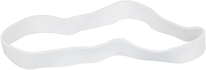 JAM PAPER Durable Rubber Bands - Size 107 - White Multi-Purpose Rubberbands - 50/Pack
