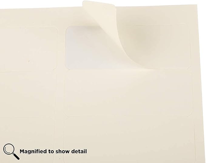 JAM PAPER Return Address Labels - Standard Mailing - 1 x 2 5/8 - Ivory - 120 Shipping Labels/Pack