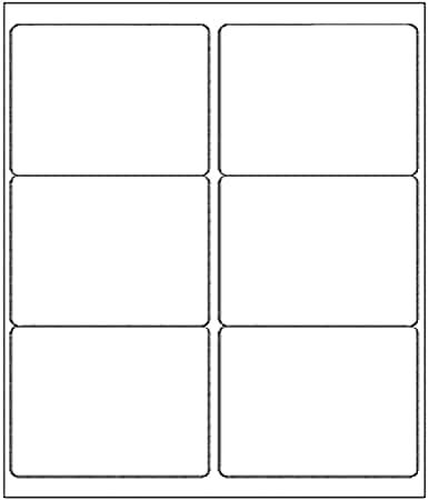 White Sticker FBA Labels – 4" x 3.33" – Laser/Inkjet Compatible – (6 Label/Sheet), 2000 Sheets - 12000 Total Adhesive Labels