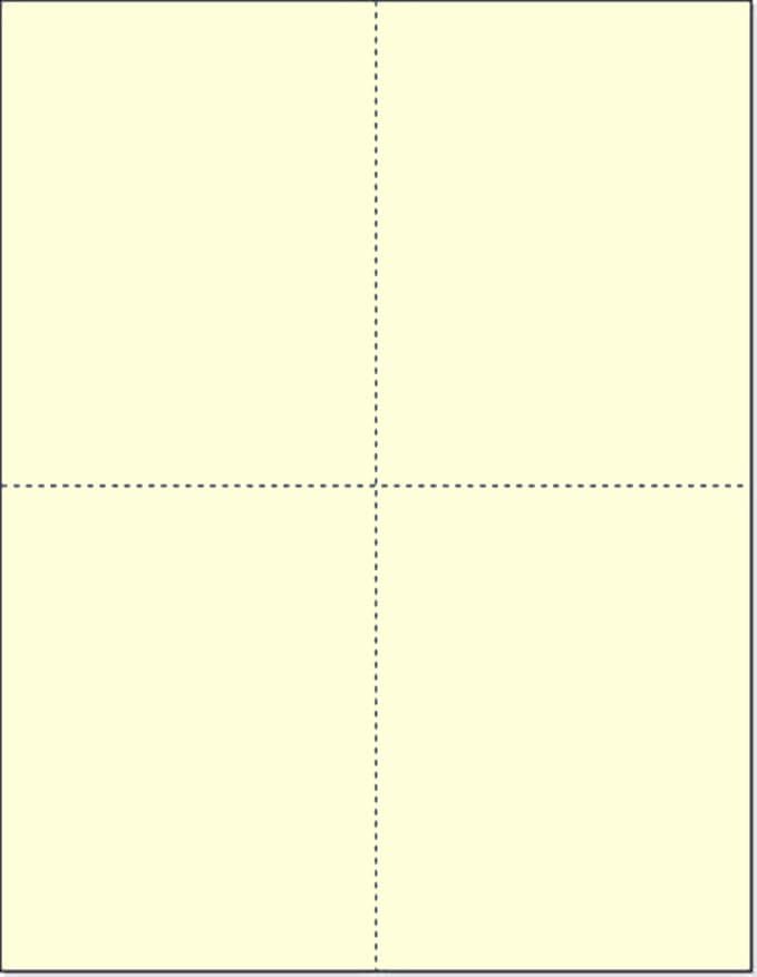 Limited Papers (TM) 8.5x11 Perforated Paper, 20/50 Pound, 75 GSM, Variety of Perforation Sizes and Colors, for Forms, Tickets, Postcards, Business Cards. (Ivory, 4 up – 1 Hor. & 1 Ver.)