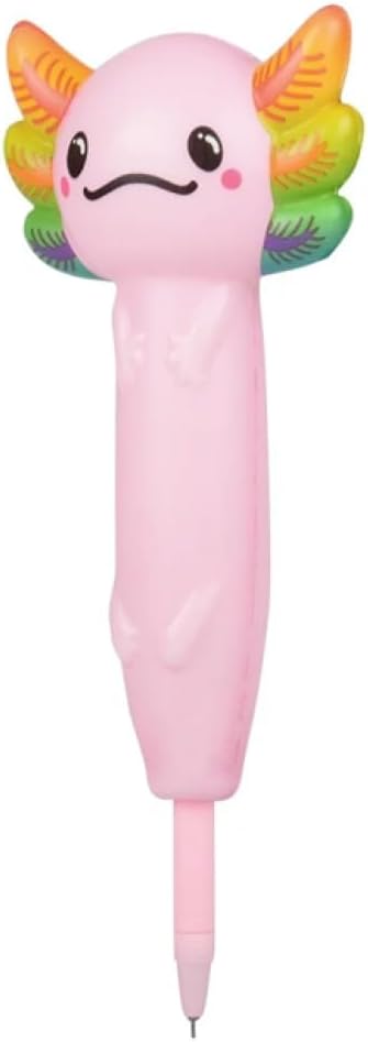 Axolotl 8” Squishy Pen 3 Pack – Office, School- Fun Squishy Pens- Anxiety, ADHD, Party Favors, Prizes, Office
