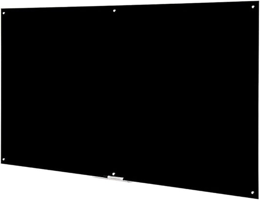 72" x 40" Black Glass Whiteboard | Frameless Magnetic Dry Erase Board with Marker Tray | Premium Frosted Glass Surface - Wall Mounted for Office, Conference Room & Home