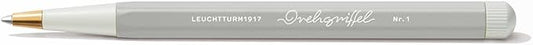 LEUCHTTURM1917 - Drehgriffel Writing Pen (Light Grey) - Gel Pen with Black Ink Included