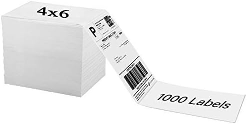 OausTect 4x6 Shipping Label 16000 Fanfold Labels for Rollo, Zebra Direct Thermal Printer, with Perforations - 16 Stack (16 Stack/16000 Labels)
