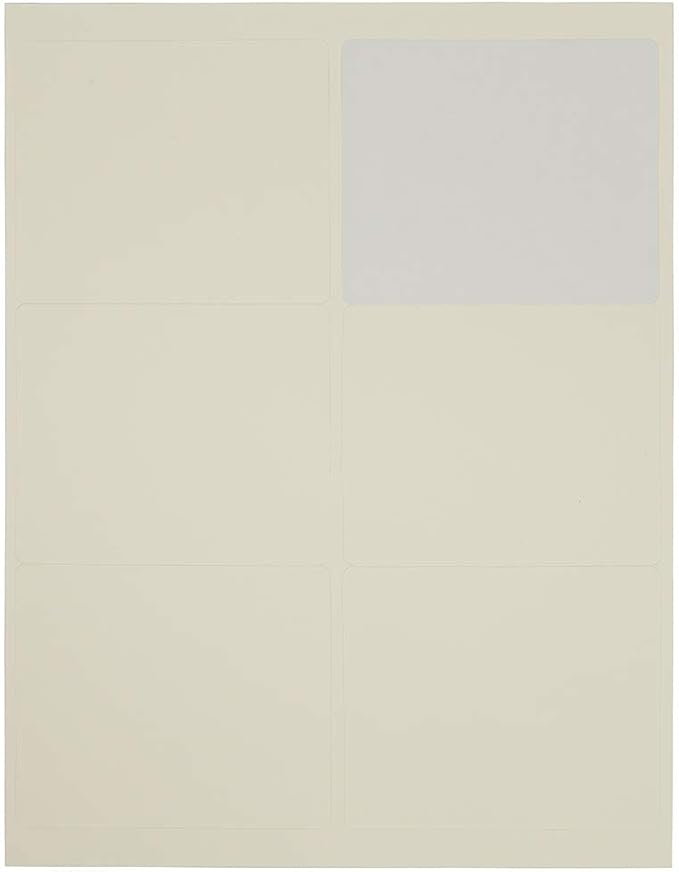 JAM PAPER Shipping Address Labels - Large - 3 1/3 x 4 - Ivory - 120/Pack