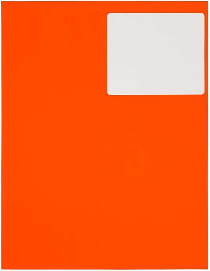 JAM PAPER Shipping Address Labels - Large - 3 1/3 x 4 - Neon Fluorescent Red/Orange - 120/Pack