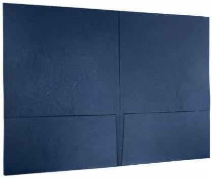 LUXPaper 9" x 12" Presentation Folders | Two Pocket | Embossed Puzzle Piece | Nautical Blue Linen | 100lb. Cover | 25 Qty
