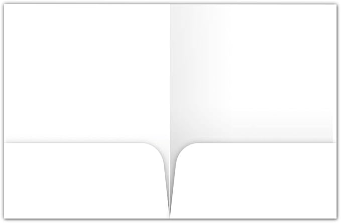 JAM PAPER Custom Printed Semi-Gloss Folders with Round Corner Pockets - Personalized Logo & Text - 10pt C2S - White - 250/Pack