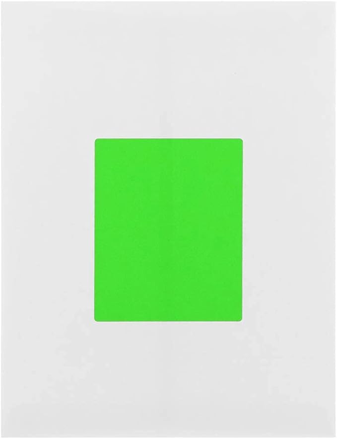 JAM PAPER Shipping Address Labels - Extra Large - 4 x 5 - Neon Green - 4 Labels per Page/120 Labels Total