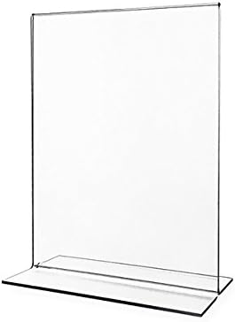 Dazzling Displays 4 x 6 Acrylic Sign Holder - Clear Bottom Load Sign Holder, Acrylic Sign Holder for Offices, Restaurants, and Retail Spaces (50 Pack)