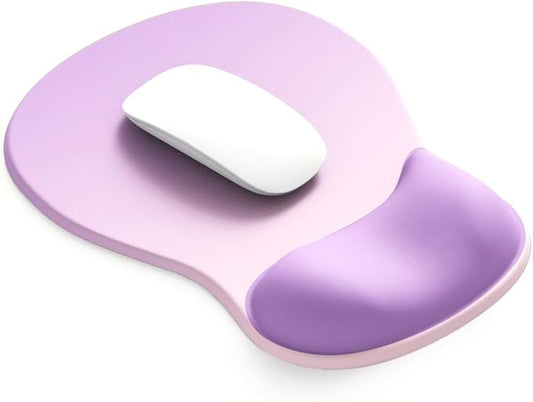 ErgoComfort Gel Wrist Rest Mouse Pad-Ergonomic Office Mousepad with Wrist Support-Non-Slip, Design Desk Accessories Mat for Home&Game Decor (06Amethyst Shade)