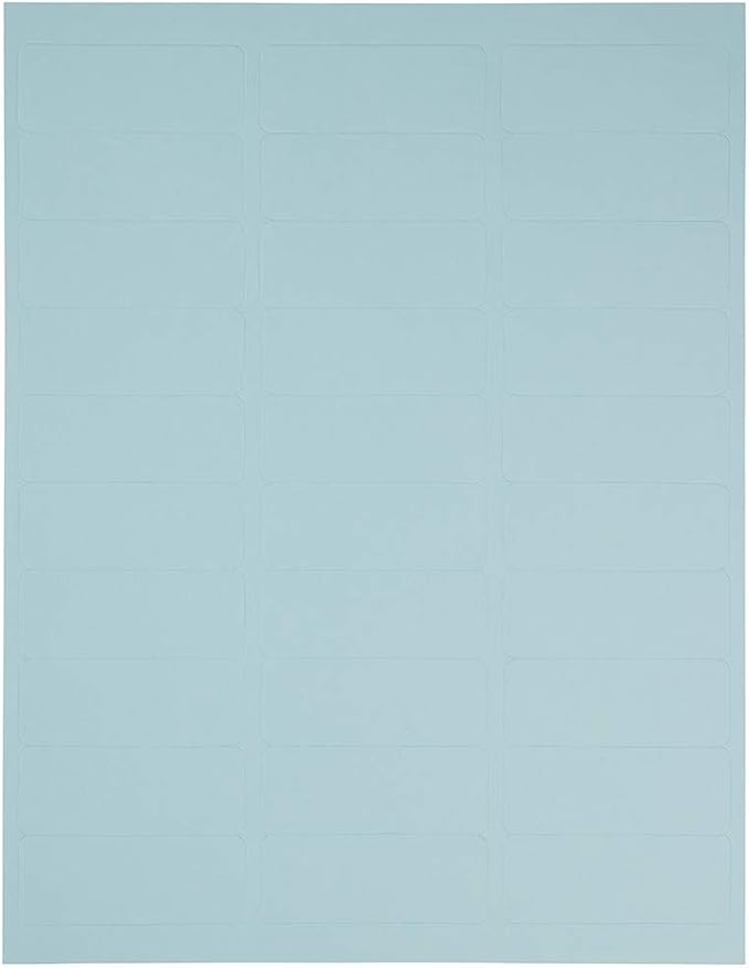 JAM PAPER Return Address Labels - Standard Mailing - 1 x 2 5/8 - Baby Blue - 120 Shipping Labels/Pack