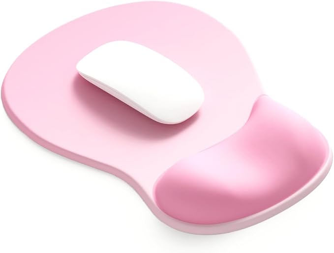 ErgoComfort Gel Wrist Rest Mouse Pad-Ergonomic Office Mousepad with Wrist Support-Non-Slip, Design Desk Accessories Mat for Home&Game Decor (06Blush Gradient)