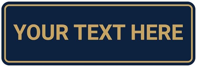 Signs By LITA Standard Custom Plastic Wall or Door Sign – Personalized Text – Easy to Install with Strong Adhesive – Durable Business, Home, or Property Sign