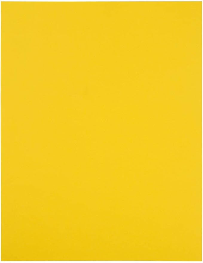 JAM PAPER Full Sheet Shipping Labels - Printable Sticker Paper - 8 1/2 x 11 - Yellow - 10 Full Pages/Pack