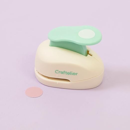 Craftelier - 5/8 Inch Circle Punch with Lever Press | Shape Hole Puncher for Paper Crafts | Round Hole Punch to Create Scrapbooks, DIY Cards & Journals | Mini Hole Punch for Paper & Cardstock.