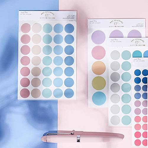 Circle Stickers -7 Pack (21sheet) Colorful Circles Stickers Pack - Translucent Color Coding Dots Labels - Assorted Color Code Sticker, for Customizing Planners to Do List Calendar