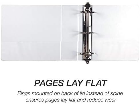 Samsill Durable 4 inch 3 Ring Binder, Made in USA, D Ring Binder, FSC 100% Recycled Chipboard, White, 2 Pack