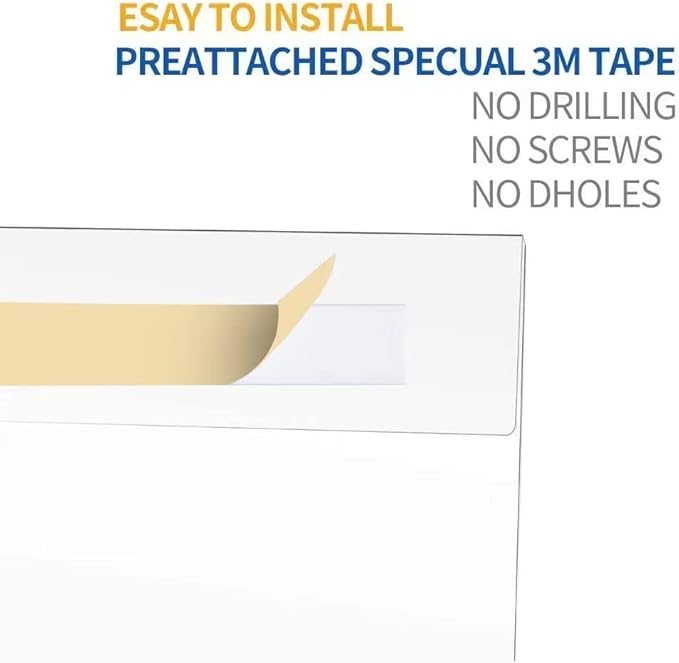 Acrylic Sign Holder 11 x 14 Wall Mount, Wall Mount Sign Holders, Clear Acrylic Frame with 3M Tape Adhesive, Plastic Wall Sign Holder for Office, Home, Restaurant(6 Pack)