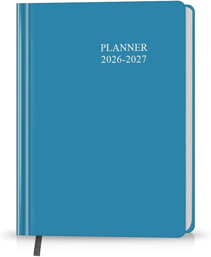Planner 2026-2027 - 18 Months (Jan 2026 - Jun 2027) Agenda Planner 5.8" x 8.5", 2026-2027 Weekly & Monthly Planners with Hard Cover, Blue