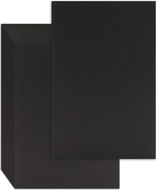 25 Pcs Book Board, Binder Board, Cover Board, Heavy Duty Chipboard for Book Binding, DIY Cardboard (Black, 5.5 x 8.5 Inch 80PT)