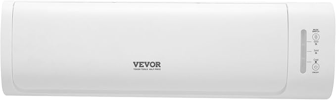 VEVOR Laminator Machine, Cold and Hot Laminator for Max A3 Paper Size, 1 min Quick Warm Thermal Laminator, 3-5 mil Thickness, Ideal for Home, Office, Business, or School Supplies, White + Grey