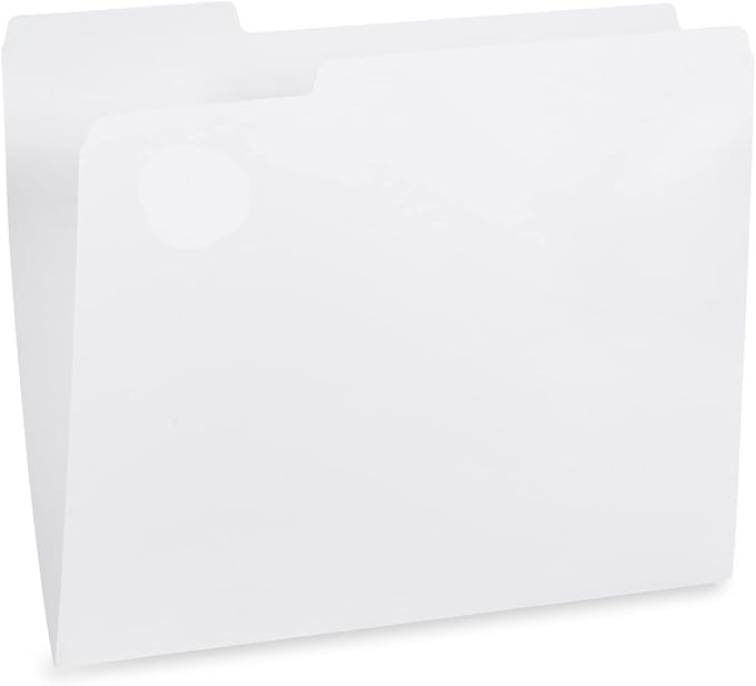 Blue Summit Supplies 100 Grayscale File Folders, Letter Size, 1/3 Cut Tab, Modern Gray, Black, and White Folder Assortment, Great for Organizing and Easy File Storage, 100 Per Box