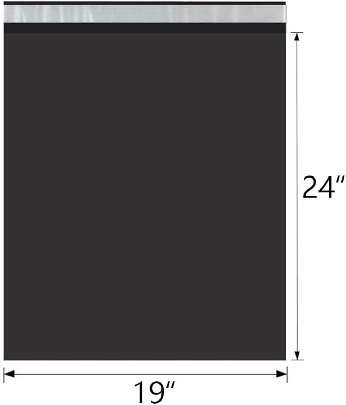 UCGOU Poly Mailers 19x24 Inch Black 50 Pack Extra Large Shipping Bags Strong Thick Mailing Envelopes Self Seal Adhesive Waterproof and Tear Proof Boutique Postal for Clothing Quilt and More