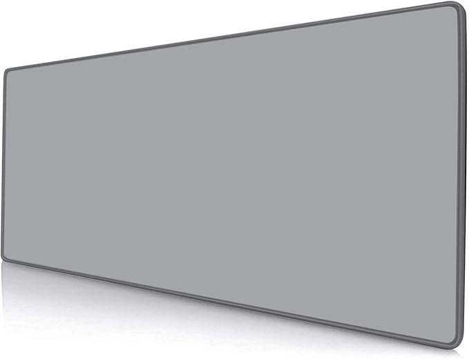 Gaming Large Mouse Pad, Extended XL Mousepad, Non-Slip Rubber Base Keyboard Mouse Mat Desk Pad for Work, Game, Office, Home, 31.5 x 11.8 in, Mid-Grey