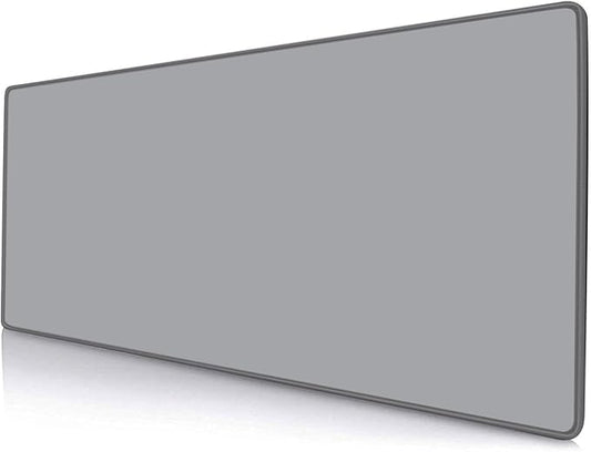 Gaming Large Mouse Pad, Extended XL Mousepad, Non-Slip Rubber Base Keyboard Mouse Mat Desk Pad for Work, Game, Office, Home, 31.5 x 11.8 in, Mid-Grey