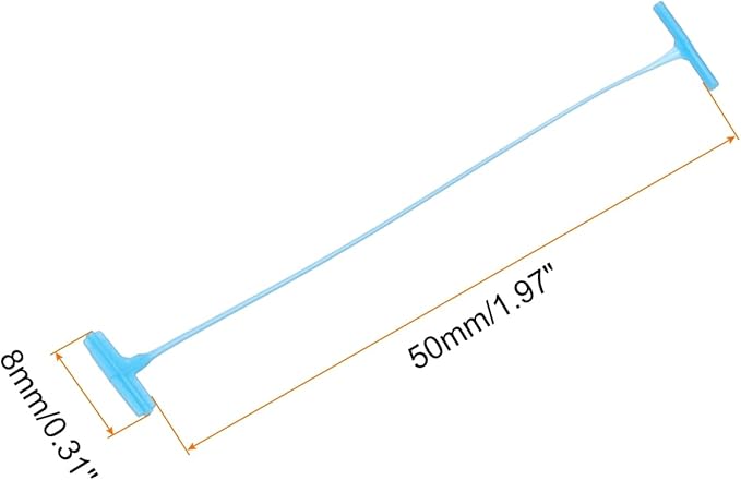 MECCANIXITY Standard Tagging Fasteners,Plastic Regular,Standard Label Gun Price Tagging Barbs for Garment Price Tag Label Tagging Barbs 50mm/2 Inch,Pack of 1000 Sky Blue