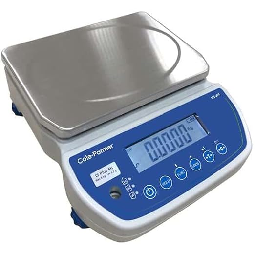 Cole-Parmer Hi-Resolution Compact Industrial Bench Scale, 3kg x 0.1g, Universal Power