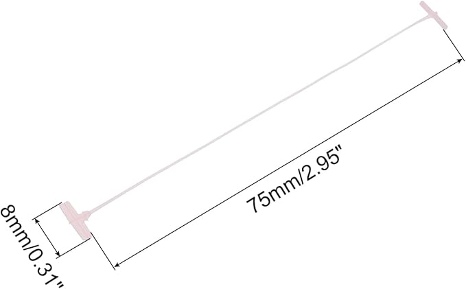 MECCANIXITY Standard Tagging Fasteners,Plastic Regular,Standard Label Gun Price Tagging Barbs for Garment Price Tag Label Tagging Barbs 75mm/3 Inch,Pack of 1000 Pink