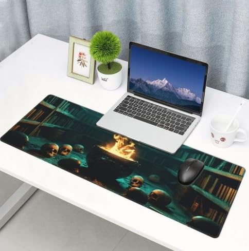 Underwater Mouse Pad 31.5 X 11.8 Inch Big Desk Rubber Base Stitched Edges Keyboard Pad XXL Mouse Mat for Home Game and Office