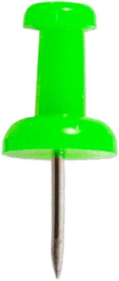JAM PAPER Colorful Push Pins - Lime Green Pushpins - 2 Packs of 100