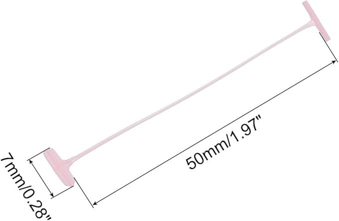 MECCANIXITY Standard Tagging Fasteners,Plastic Regular,Standard Label Gun Price Tagging Barbs for Garment Price Tag Label Tagging Barbs 50mm/2 Inch,Pack of 1000 Pink