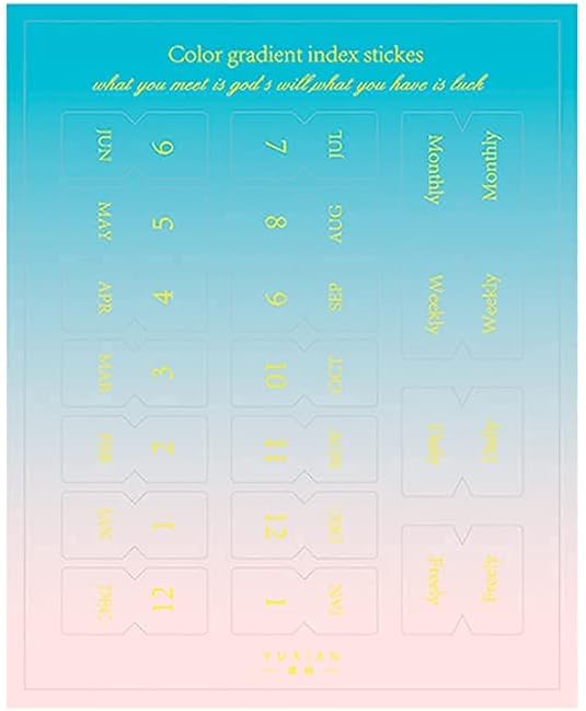 Gradient Color Stickers Tabs