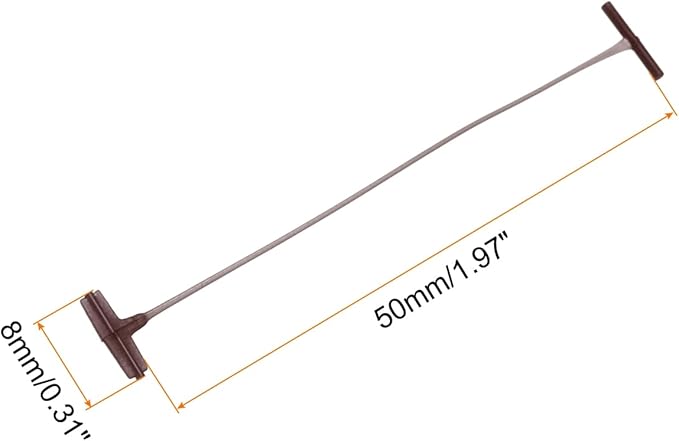 MECCANIXITY Standard Tagging Fasteners,Plastic Regular,Standard Label Gun Price Tagging Barbs for Garment Price Tag Label Tagging Barbs 50mm/2 Inch,Pack of 1000 Brown