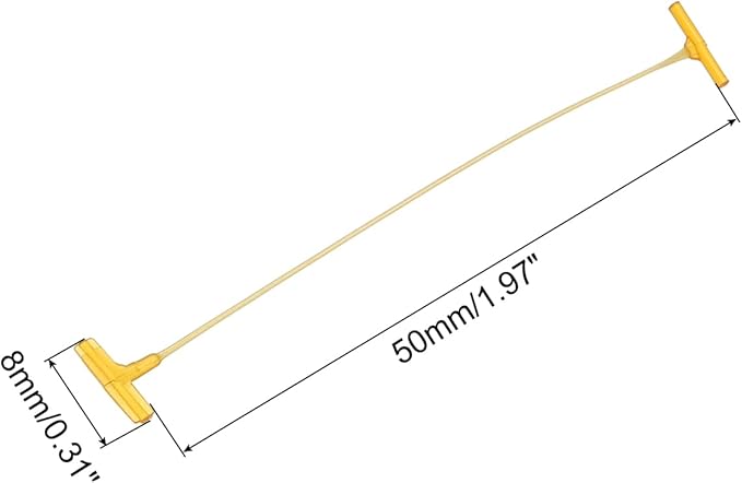 MECCANIXITY Standard Tagging Fasteners,Plastic Regular,Standard Label Gun Price Tagging Barbs for Garment Price Tag Label Tagging Barbs 50mm/2 Inch,Pack of 1000 Orange