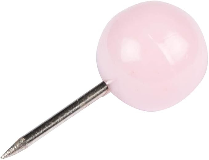 JAM PAPER Colorful Push Pins - Round Head Map Thumb Tacks - Baby Pink Pastel Pushpins - 100/Pack