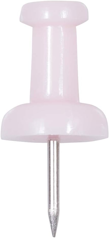 JAM PAPER Colorful Push Pins - Baby Pink Pastel Pushpins - 100/Pack