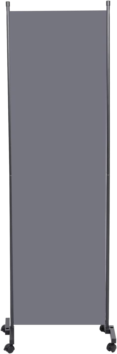 Room Divider Portable 22'' Partition Room Dividers and Folding Privacy Screens Single Panel Wall Divider for Room Separation, Freestanding Fabric Room Divider Panel with Wheel for Home Office Hospital