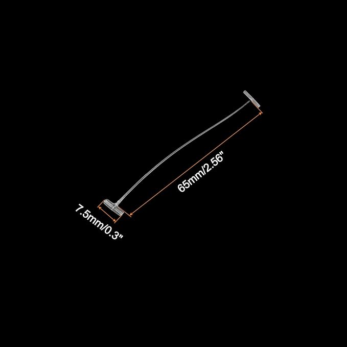 MECCANIXITY Standard Tagging Fasteners,Plastic Regular,Standard Label Gun Price Tagging Barbs for Garment Price Tag Label Tagging Barbs 65mm/2.56 Inch,Pack of 1000,Transparent
